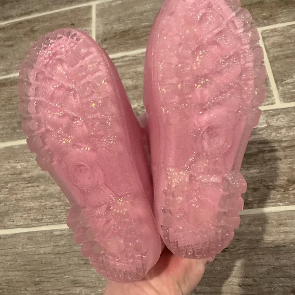 KIDS GIRLS TODDLER PINK GLITTER RAIN BOOT SHOE - Picture 6 of 6